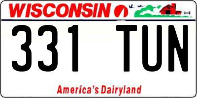 WI license plate 331TUN