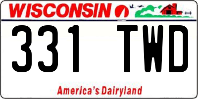 WI license plate 331TWD