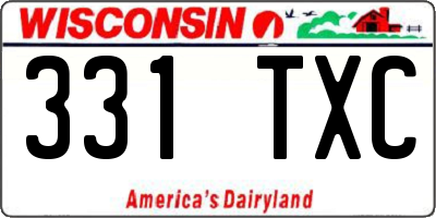 WI license plate 331TXC