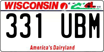 WI license plate 331UBM