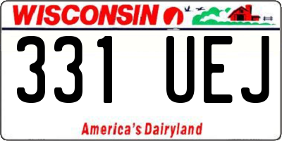 WI license plate 331UEJ