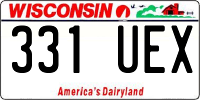 WI license plate 331UEX