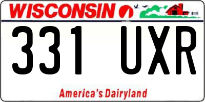 WI license plate 331UXR
