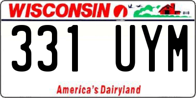 WI license plate 331UYM