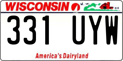 WI license plate 331UYW