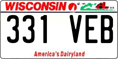 WI license plate 331VEB