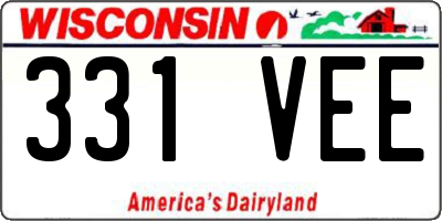 WI license plate 331VEE