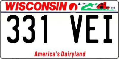 WI license plate 331VEI