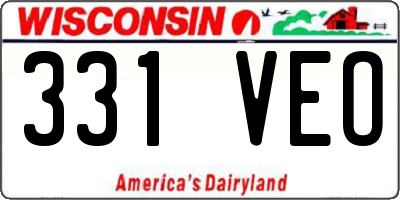 WI license plate 331VEO
