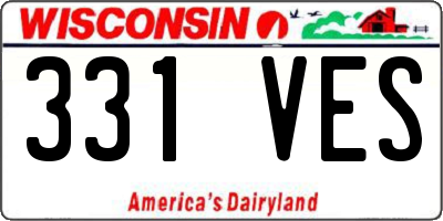 WI license plate 331VES