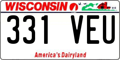 WI license plate 331VEU