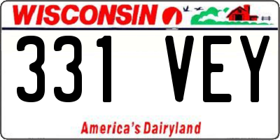 WI license plate 331VEY