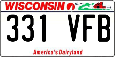 WI license plate 331VFB
