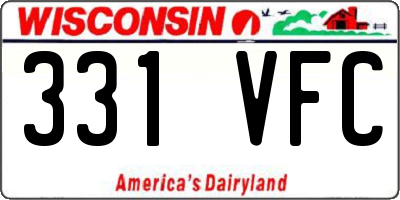 WI license plate 331VFC