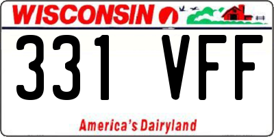 WI license plate 331VFF