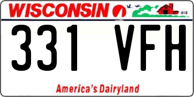 WI license plate 331VFH