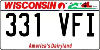 WI license plate 331VFI