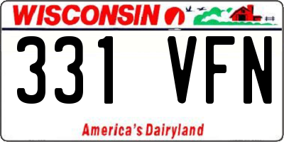 WI license plate 331VFN