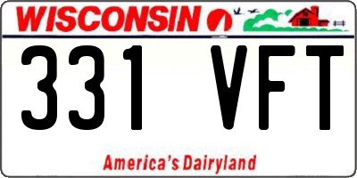 WI license plate 331VFT