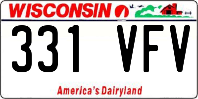 WI license plate 331VFV