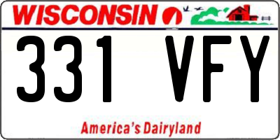 WI license plate 331VFY