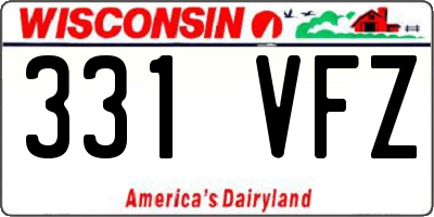 WI license plate 331VFZ