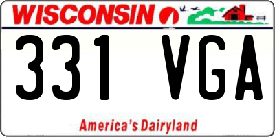 WI license plate 331VGA