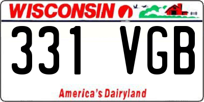 WI license plate 331VGB