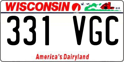 WI license plate 331VGC