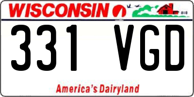 WI license plate 331VGD