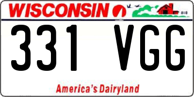 WI license plate 331VGG