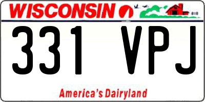 WI license plate 331VPJ