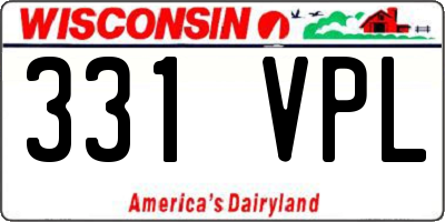 WI license plate 331VPL