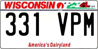 WI license plate 331VPM