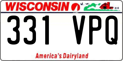 WI license plate 331VPQ