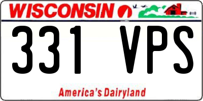 WI license plate 331VPS