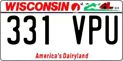 WI license plate 331VPU