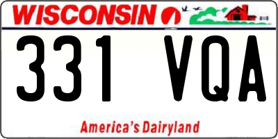 WI license plate 331VQA