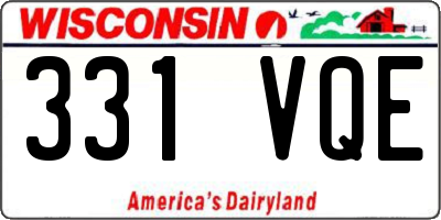 WI license plate 331VQE