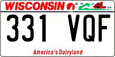 WI license plate 331VQF