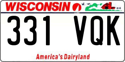 WI license plate 331VQK