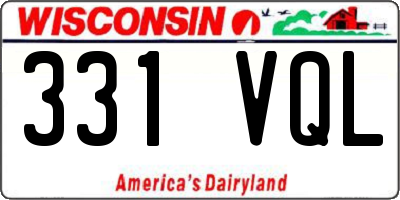 WI license plate 331VQL