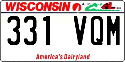 WI license plate 331VQM