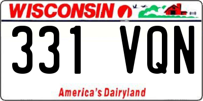 WI license plate 331VQN
