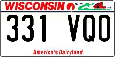 WI license plate 331VQO