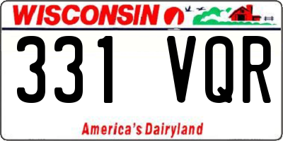 WI license plate 331VQR