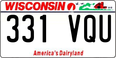 WI license plate 331VQU
