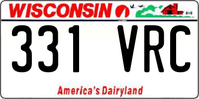 WI license plate 331VRC
