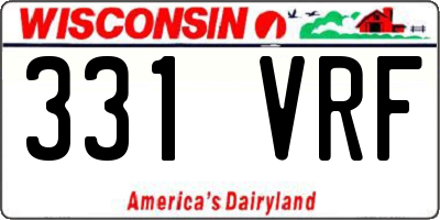 WI license plate 331VRF