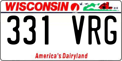 WI license plate 331VRG